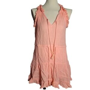 sundays ruffled cotton gauze dress